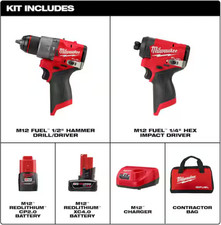 Milwaukee M12 Fuel Hammer Drill & Impact Driver Combo with 4.0Ah Battery — listing 4
