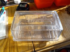 Pressed Glass Domed Butter Dish with Scalloped Underplate — listing 3