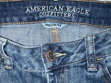 American Eagle Women's High-Rise Super Super Stretch Jeggings, Red, Size 18 — listing 3