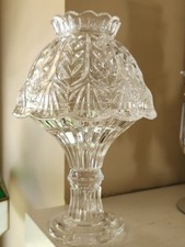Vintage Pressed Crystal Two-Piece Fairy Lamp / Tealight Candle Lamp — listing 4