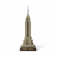 Vintage Empire State Building Souvenir Figurine with Metal Perpetual Desk Calendar — listing 2