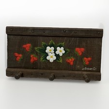 Rustic Reclaimed Barnwood Chalkboard Coat Rack with Double Hooks and Shelf — listing 2