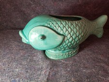 Glazed Stoneware Garden Planter with Green Drip Glaze — listing 3