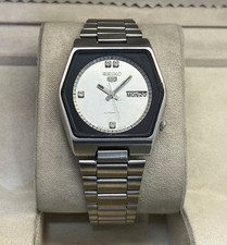 Vintage Seiko 5 Automatic Men's Watch, Gold-Tone Case, Black Dial, Day-Date — listing 4