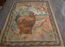 French Country Rooster & Hen Tapestry Wall Hanging 3' x 3.5' — listing 4
