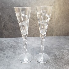 Shannon Crystal Designs of Ireland Spiral Cut Champagne Flutes - Pair — listing 6