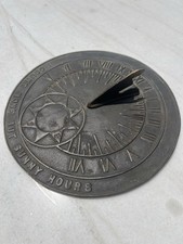 Antique Octagonal Brass Portable Horizontal Sundial with Folding Gnomon and Compass Rose — listing 4
