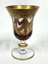 Vintage Clear Glass Wine Goblet with Heavy Bulbous Base — listing 6