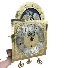 Triple-Chime Floor Grandfather Clock with Moon Phase Dial and Broken-Arch Bonnet — listing 4