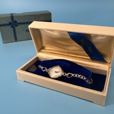 Vintage Hamilton Ladies' Cocktail Watch, Marquise Case with Diamond-Set Lugs, Gold-Filled — listing 5