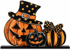 Halloween Standing Pumpkin Scarecrow Figure 38" Tall with Candy Bag, listing 4
