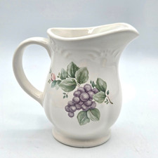 Vintage Pfaltzgraff Ceramic Creamer Pitcher with Blue-Green Banded Base — listing 4