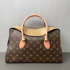 Louis Vuitton Tuileries Besace Monogram Canvas Bag with Blue Leather Trim and Vachetta Handle — listing 2