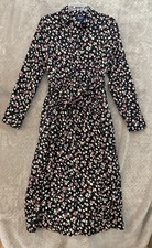 Chaps Blue Floral Faux-Wrap Ruched Sheath Dress, Size XL — listing 4
