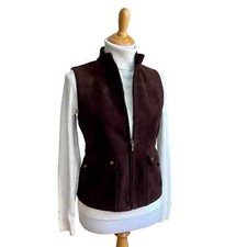 Talbots Brown Open-Front Suede Vest — listing 6