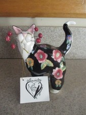 Amy Lacombe Whimsiclay 'Love You' Ceramic Cat Figurine with Original Tag — listing 5
