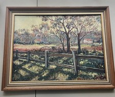 Vintage Original Oil Painting, Impasto Floral Still Life Bouquet, Signed O'Harbis, Framed — listing 4