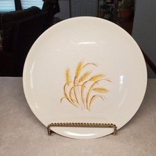 Homer Laughlin Golden Wheat Dinner Plate, 22K Gold Trim — listing 6