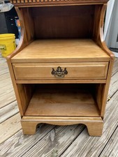 Davis Cabinet Company Cherry Vanity Stool with Tapestry Upholstery (Stock #2327) — listing 3