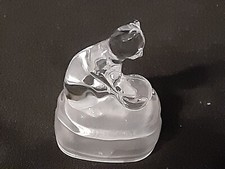 Clear Crystal Glass Seated Cat Figurine — listing 4