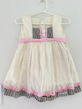 Well Dressed Wolf Girls' Pink Metallic Stripe Twirl Dress, Size 4T, NWT — listing 5