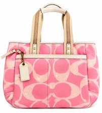 Coach Op Art Signature Sateen Drawstring Shoulder Bag in Black/Grey — listing 6