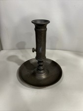 Vintage Brass Chamberstick Candle Holder with Drip Pan Base