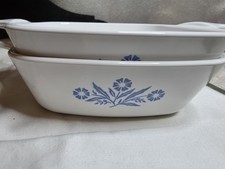 Corning Ware Cornflower Blue P-1-B Petite Pan / Casserole with Glass Lid