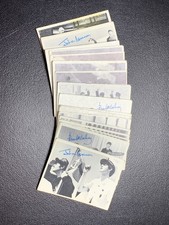 Vintage Beatles Black & White Trading Card with Blue 'Ringo Starr' Facsimile Signature (Donkey Photo) — listing 5