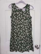 Boho Floral Print Sundress with Ruffle-Tie Shoulders, Size S Yes - I can read a brand name