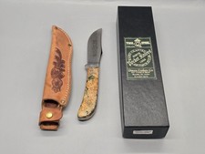 Queen Cutlery Fixed Blade Hunting Knife with Pearl Celluloid Handle, 3 inch Blade No visible stamp