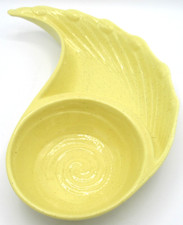Vintage California Pottery Lazy Susan Chip & Dip Set with Figural Fruit Basket Bowl