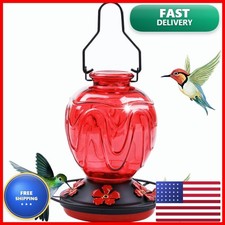 MCHBF Decorative Diamond-Cut Glass Hummingbird Feeder, Gradient Green — listing 3