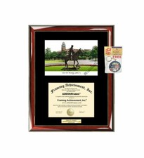 Texas Tech University Diploma Frame with Gold Embossed Seal, Mahogany Finish, Red/White Double Mat — listing 5
