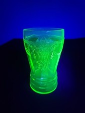 Vintage Depression Glass 9-Inch Green Uranium Glass Dinner Plate, Cameo 'Ballerina' Pattern — listing 6