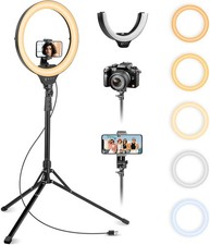 LED Selfie Ring Light with Bluetooth Remote Selfie Stick Tripod and Phone Holder — listing 2