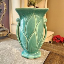 McCoy Pottery Pink Ginger Jar Vase with Hand-Painted White Dogwood Blossoms — listing 5