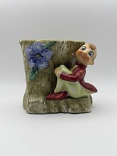 Vintage Figural Elf/Pixie in Red Hat Ceramic Planter — listing 3