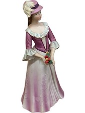 Vintage Porcelain Figurine of an 18th-Century Lady in Pink Dress with Basket of Flowers No mark at all — listing 4