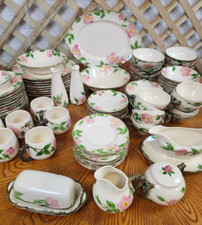 Franciscan Earthenware Dinnerware Set, Terracotta/Orange Banded, Large Service with Serving Pieces — listing 3
