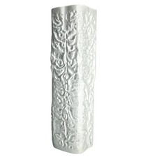 Hutschenreuther White Porcelain Asymmetrical Bud Vase with Textured Pebble Relief — listing 2