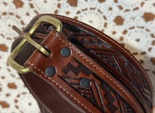 Vintage 1985 "DAD" Western Belt Buckle, Pewter with Blue/Green Enamel, Serial #1628 — listing 6