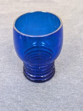 Vintage Cobalt Blue Ribbed Ceramic Teapot — listing 2