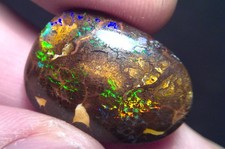 Australian Boulder Opal Freeform Cabochon with Play-of-Color — listing 5