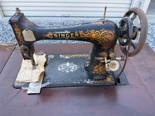Antique Singer Cast Iron Treadle Sewing Machine Base/Stand with Enamel Top — listing 3