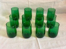 Vintage Green Diamond-Point Glass Bottle with Anchor Hocking Mark, 5" x 2.5" — listing 4