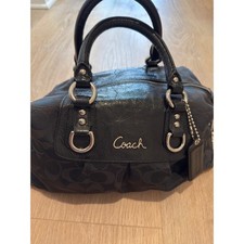 Coach Ashley Dotted Op Art Satin Convertible Satchel in Grey/Pewter — listing 5
