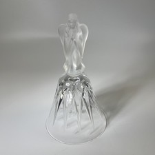 Frosted and Clear Glass Angel Bell Figurine — listing 4