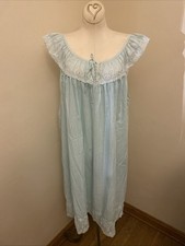 Vintage Komar Two-Tone Pink & Blue Satin Nightgown / Bed Jacket — listing 2