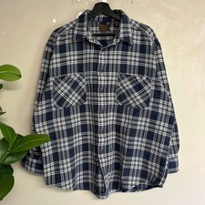 St. John's Bay Men's Blue Plaid Long-Sleeve Button-Up Shirt